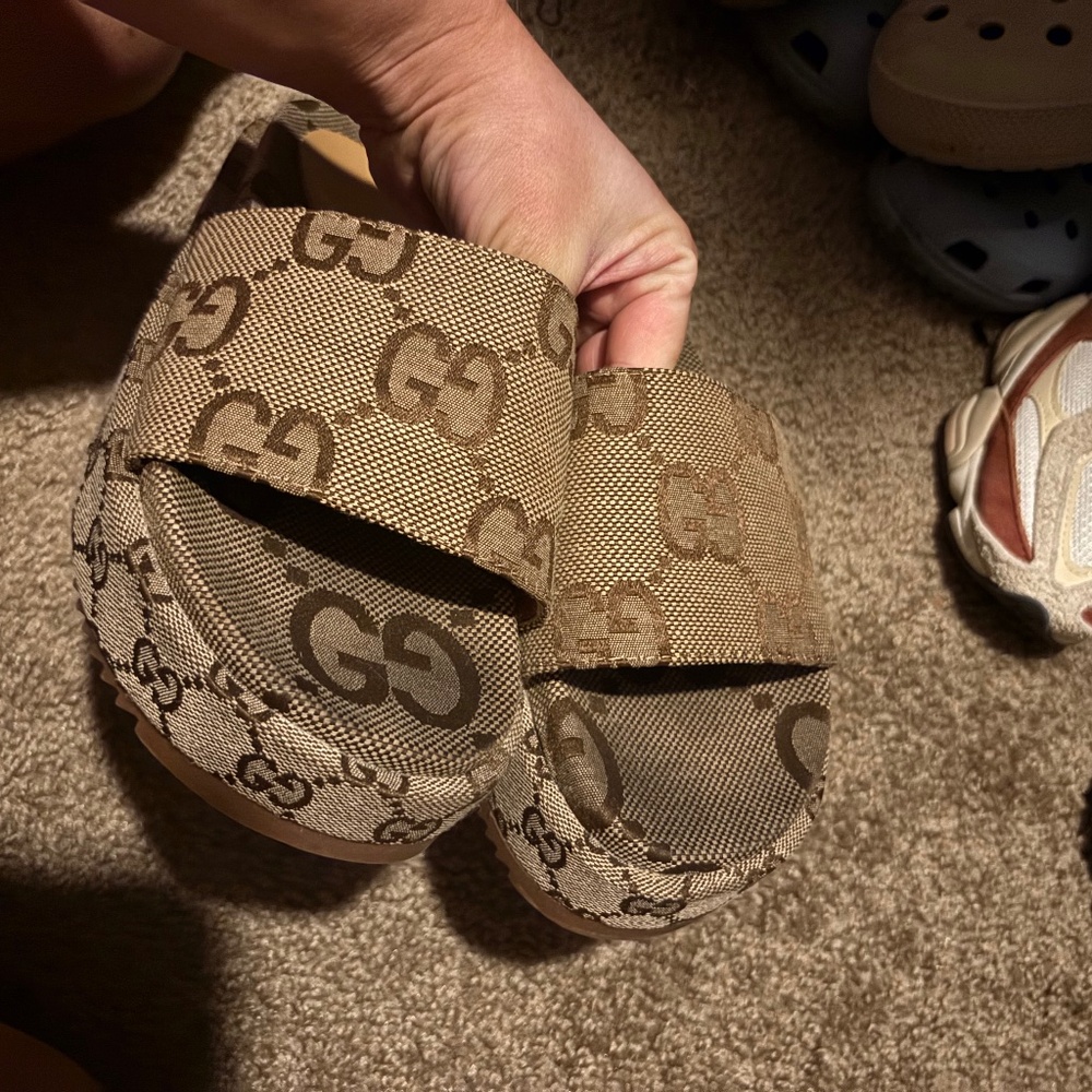 Gucci platform slides